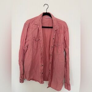 Lucky Brand Salmon Button-Up Shirt